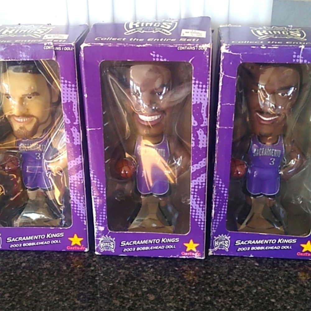 Sacramento Kings Bobbleheads Bobby Jackson Keon Clark Scott Pollard 2003